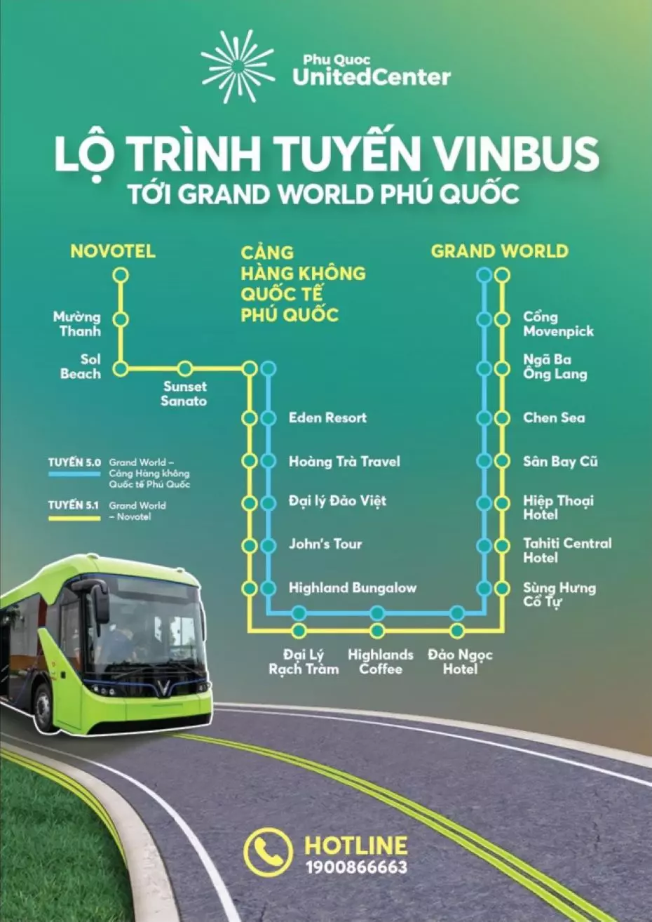 Lịch trình xe Vinbus Phú Quốc